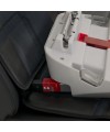 Защита низа и спинки сиденья от проминания с отверстиями под ISOFIX - Royal Accessories - для автокресла - с красной прострочкой